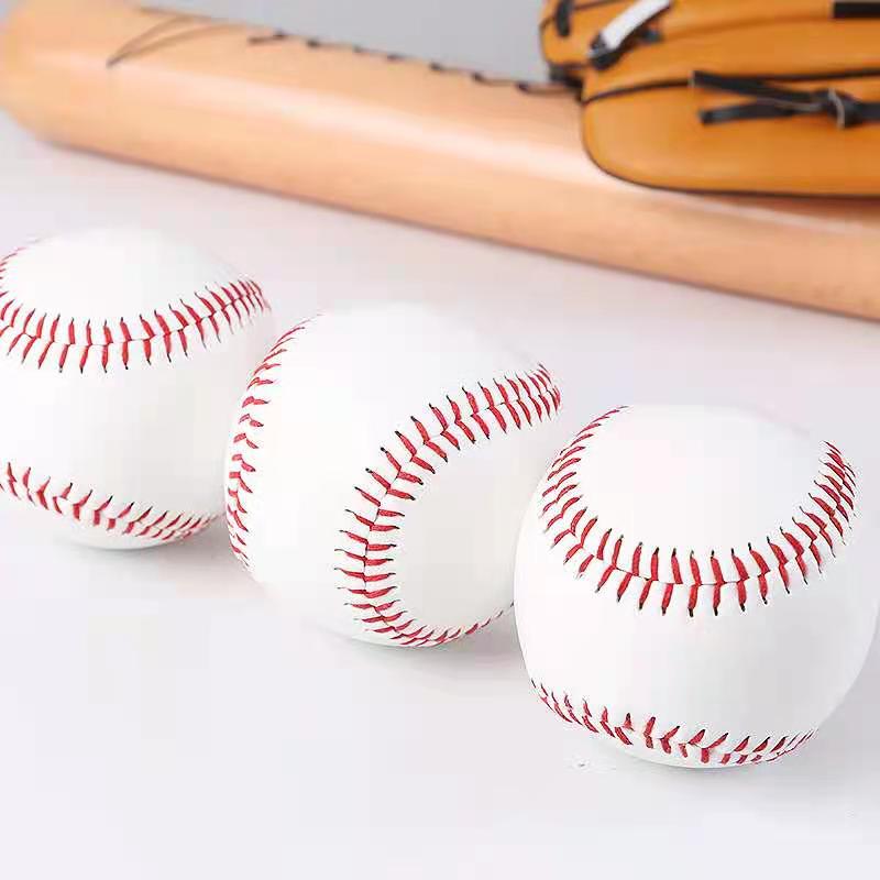 9" Handmade Baseballs PVC Upper Rubber Inner Soft Baseball Balls Softball Ball Training Exercise Baseball Balls