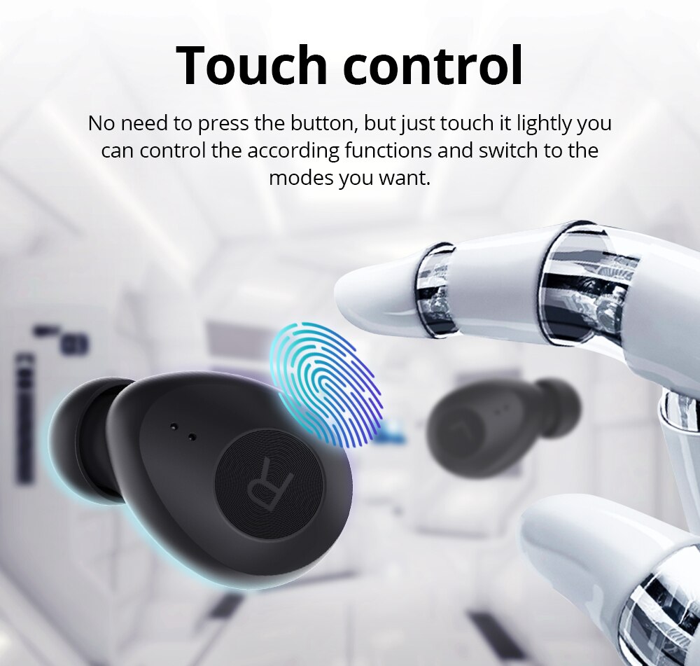 Bluedio fi bluetooth oordopjes waterdicht, echt draadloos, sport oordopjes, tws hifi aptx met microfoon, game-ervaring, in-ear touch headset