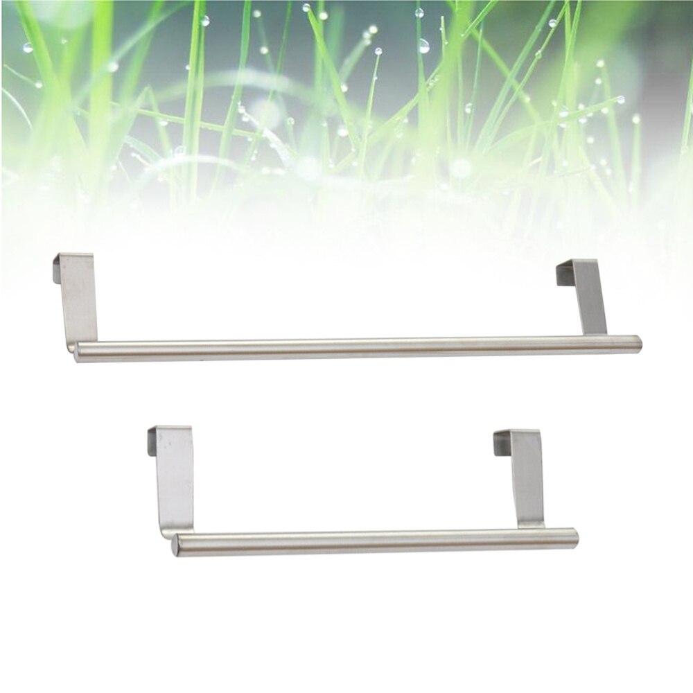 Stainless Steel Over the Door Towel Bar Brushed Towel Hanger Over Cabinet Kitchen Dish Towel Bar Rack Small Size