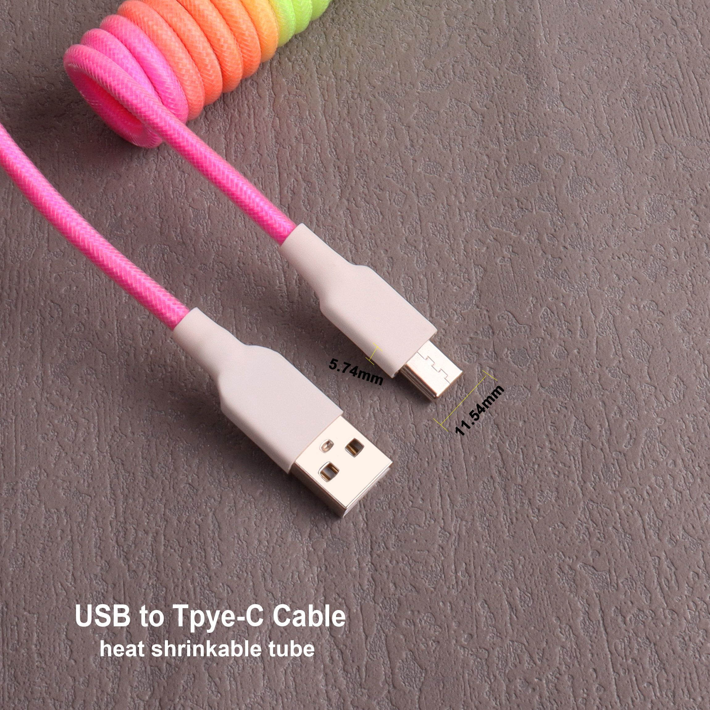 Conector de aviador de Metal LANO, 8 colores, GX16 USB a teclado Tpye C, Cable en espiral, accesorios de escritorio para PC, conector para accesorios de Pc