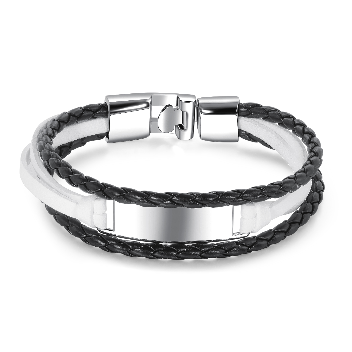 Europese Punk Pu Lederen Armband Met Smooth Tag Voor Vrouwen/Mannen Sieraden 20Cm: Color 4