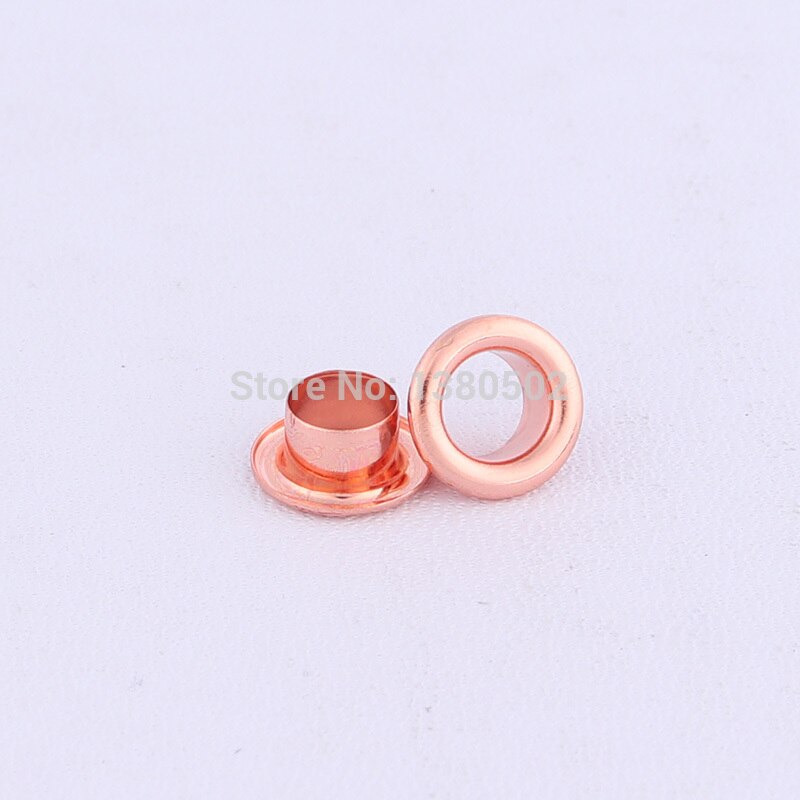 100 stk/parti øjer rund beklædningsgenstand med skive indvendig diameter 4/5/6/8/11/14mm rosa guld beklædningsgenstande gør-det-selv tilbehør til tøj