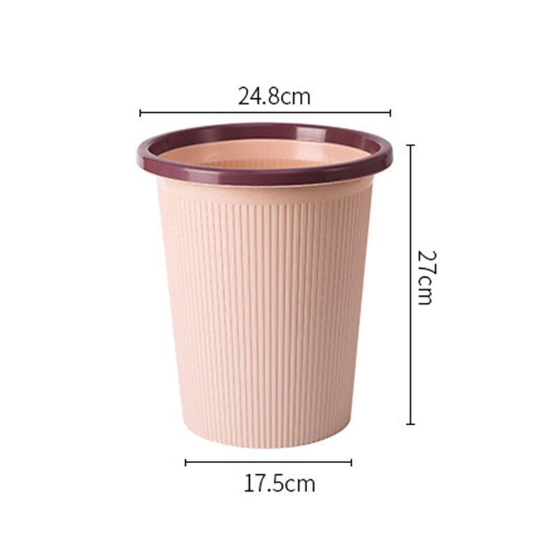 Simple Plastic Pressure Ring Trash Bin Household Uncovered Trash Can Large Trash Basket Classification Kitchen Trash Can