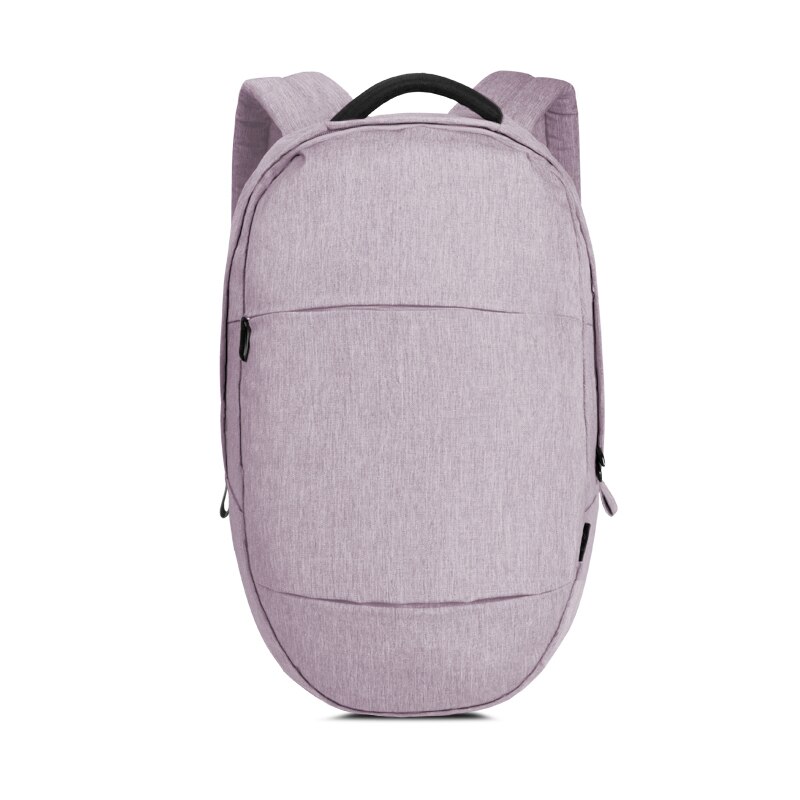 CAI Oval 14 inch Laptop Backpack Men/Women Back Bags Minimalism School Shoulder Shopping Bag Travel Preppy Style: small- pink