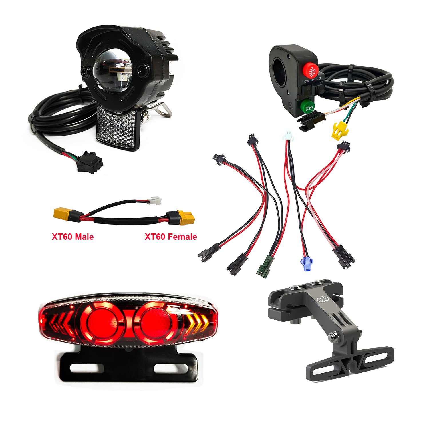 Front Light Set EBKE Ebike Electric Bicycle Frontlight Rearlight T... – Grandado