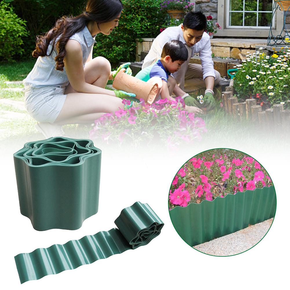 Garden Lawn Plastic Flexible Fence Path For Flower Bed Grass Wall Edge Border Flower Protect Garden Curb Yard Edging Accessary: Default Title
