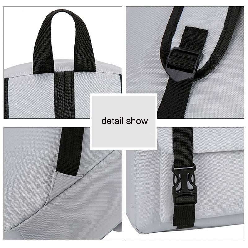 4 Uds mochila de , mochila escolar para adolescentes, Mochilas para estudiantes, mochila escolar negra de nailon para mujeres, mochila escolar para mujeres