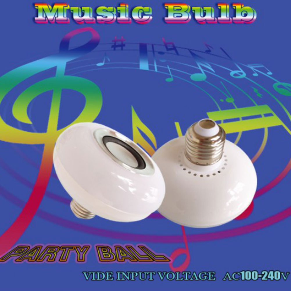 E27 Smart LED Bulb Bluetooth Music Playing With Remote Control AC85-265V