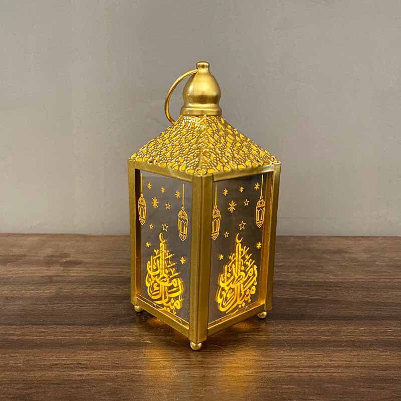 Ramadan Lantaarns Lamp Led Eid Mubarak Decor Lights Ramadan Kareem Decoratie Voor Thuis Moslim Islam Festival Feestartikelen: big-golden