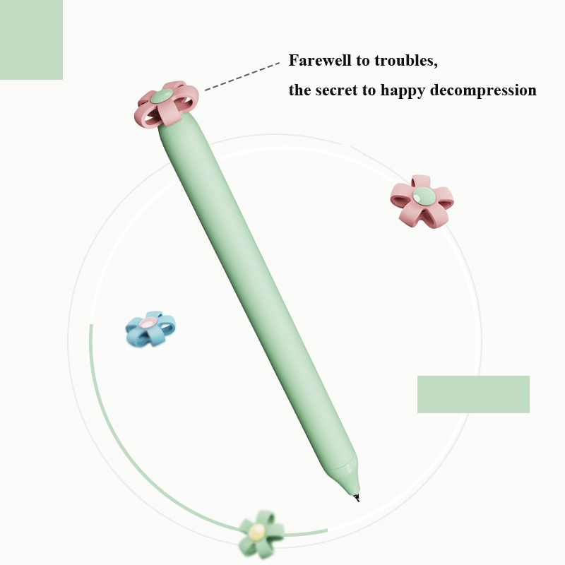 4pcs Flower Gel Pen 0.5mm Core Aesthetic Signature Pens for Kid Girl Teen Student Adult Writing Noting Journaling Cute Supplies