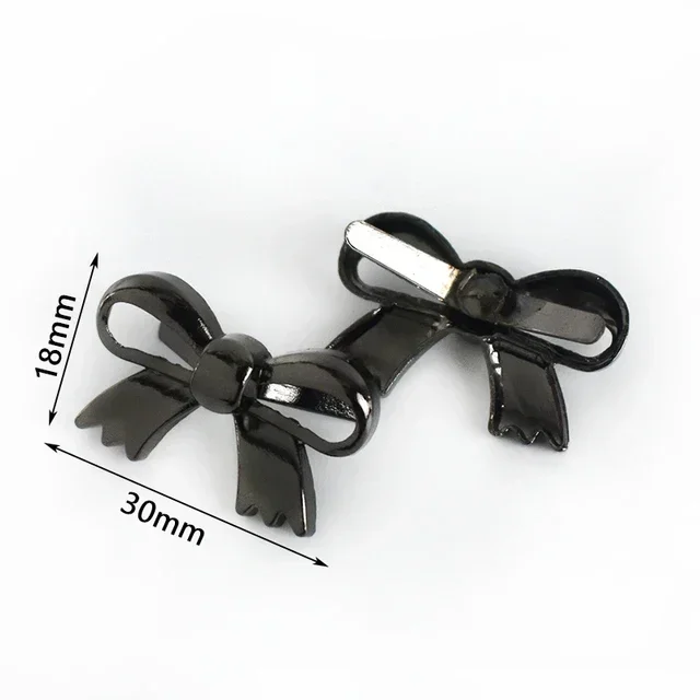 5/10 Stuks Leuke Strik Metalen Decoratie Gesp 30/45/60 Mm Tas Schoenen Clip Sluiting singels Eye-Splice Pin Gespen Boog Knop Accessoire: 4# / Brass