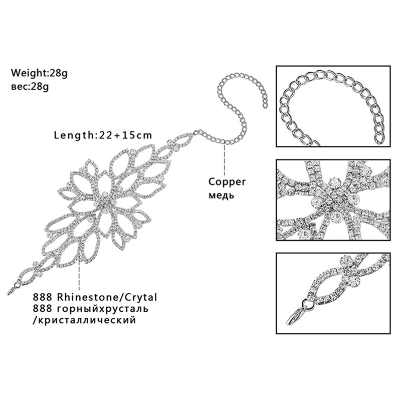 Mecresh dama kryształowa bransoletka kwiat ślubny haftowana bransoletka i bransoletka ślubna biżuteria zaręczynowa