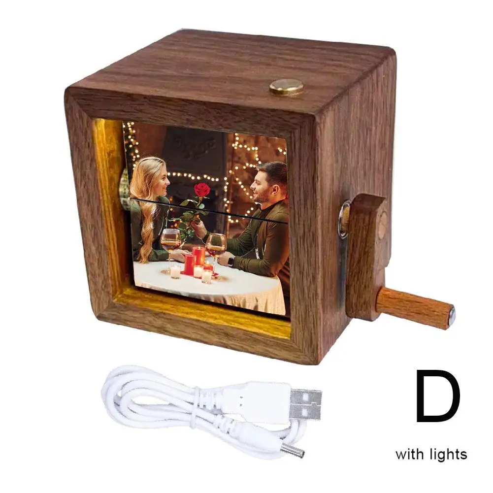 Angepasst kippen Buch 2025 Valentinstag glühen Maschine Benutzerdefinierte 8 stücke Foto Drehen Hause Neue Foto Buch Licht Dekor Nacht E6P9: dunkel Grau