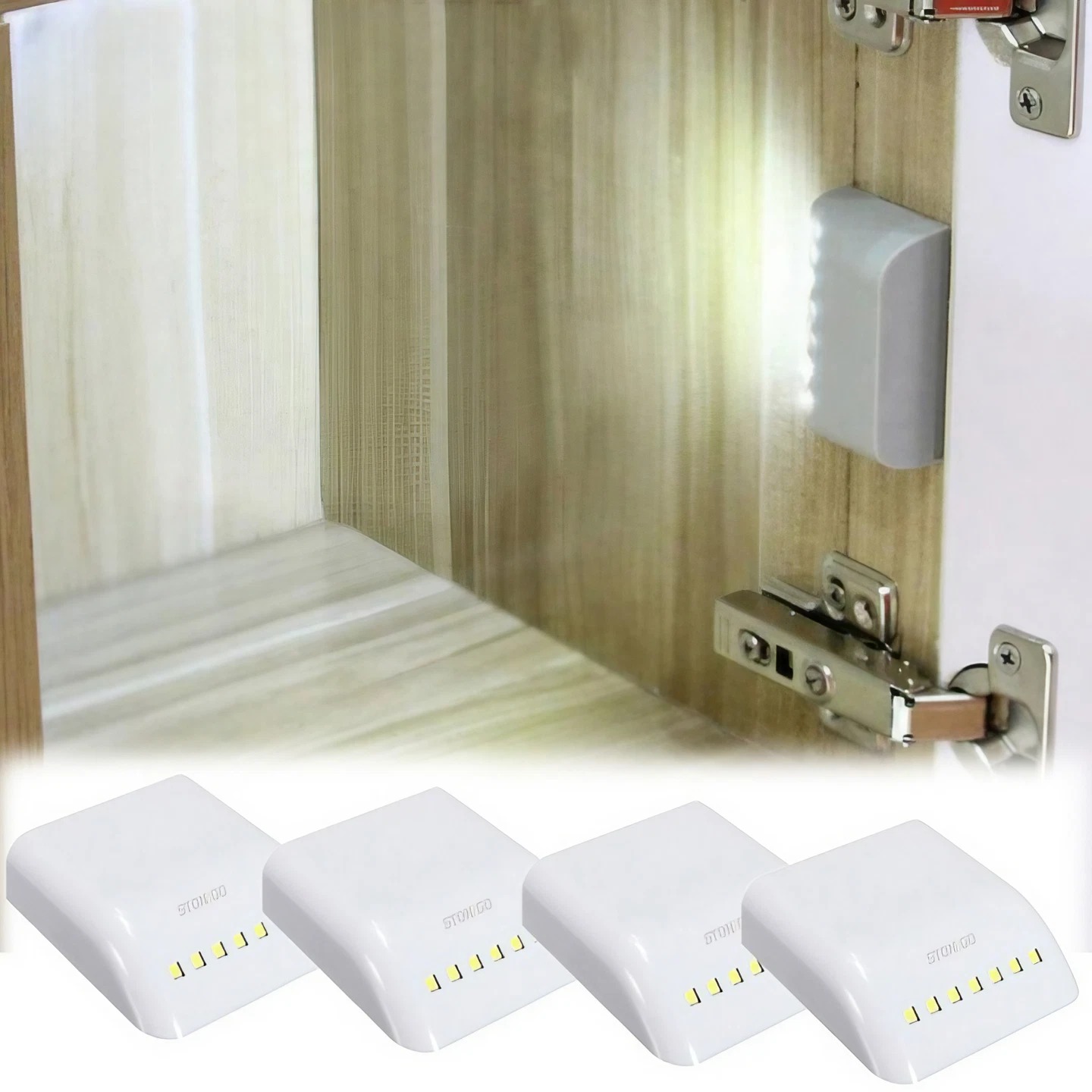 Kastverlichting 7 LED Draadloze beweging Automatische sensor Garderobelamp Kastkast Binnenscharnierlamp Geen batterijen inbegrepen