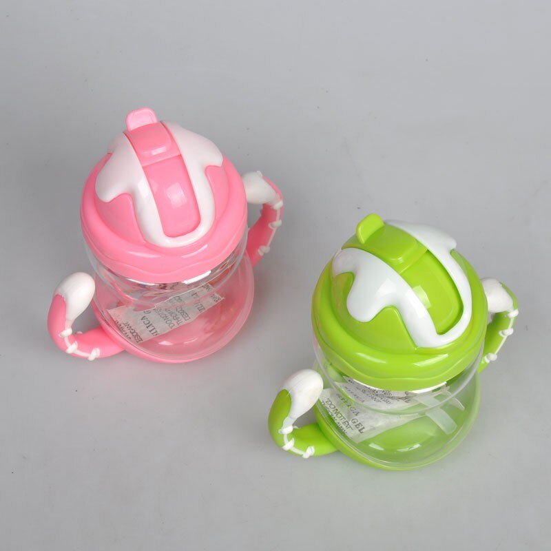 Newborns Baby Feeding Bottle Baby Nursing Bottle With Handle PP Nursing Training Bottle 320ml