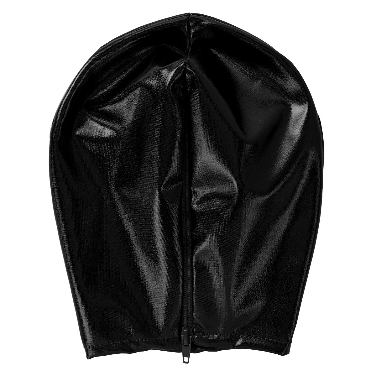 Unisex Vrouwen Heren Cosplay Gezichtsmasker Latex Glanzend Metallic Open Ogen En Mond Hoofddeksels Full Face Mask Capuchon Voor Rollenspel Kostuum
