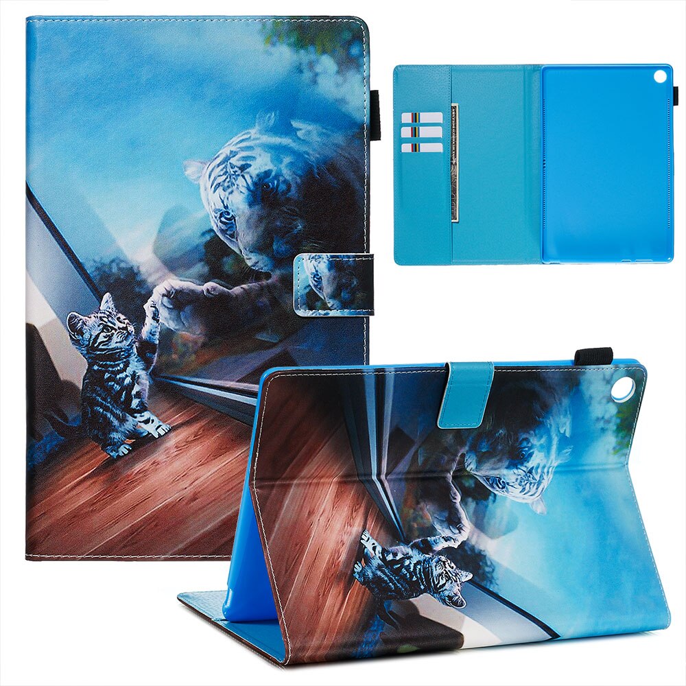 Tablet Case for Huawei MediaPad M5 8.4" & M5 Pro 10.8" - PU Leather Flip Stand Cover with Animal Print: 02 / M5 8.4 inch
