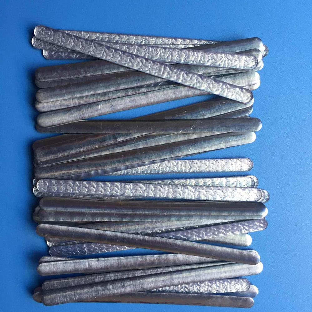 50Pcs/lot Mask Nose Bridge Dedicated DIY Aluminum Strip Flat Free Wire Making Craft Doublesided Tape 9cmx5mmx0.4mm: Default Title