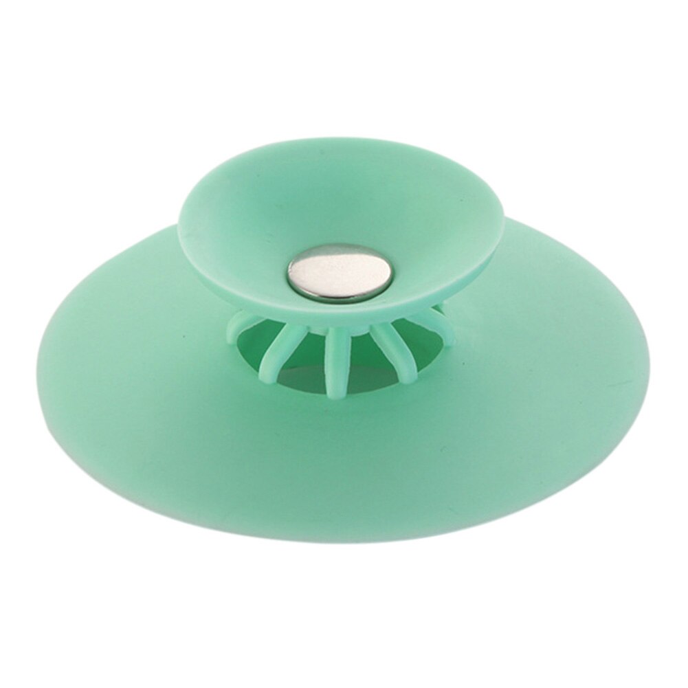Filtro de ducha casa pelo filtro Herramientas de limpieza para la cocina fregadero de drenaje macho agua de baño tapón Filtro de silicona: green