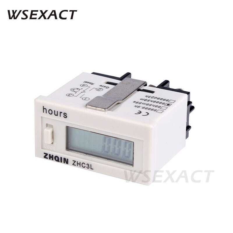 100-220VAC 4-30VDC Counters hours 6 digit digital counts 0-999999 48*24mm 99999.9h 99h59m59s 9999h59m 9999d23h ZHC3L DHC3L