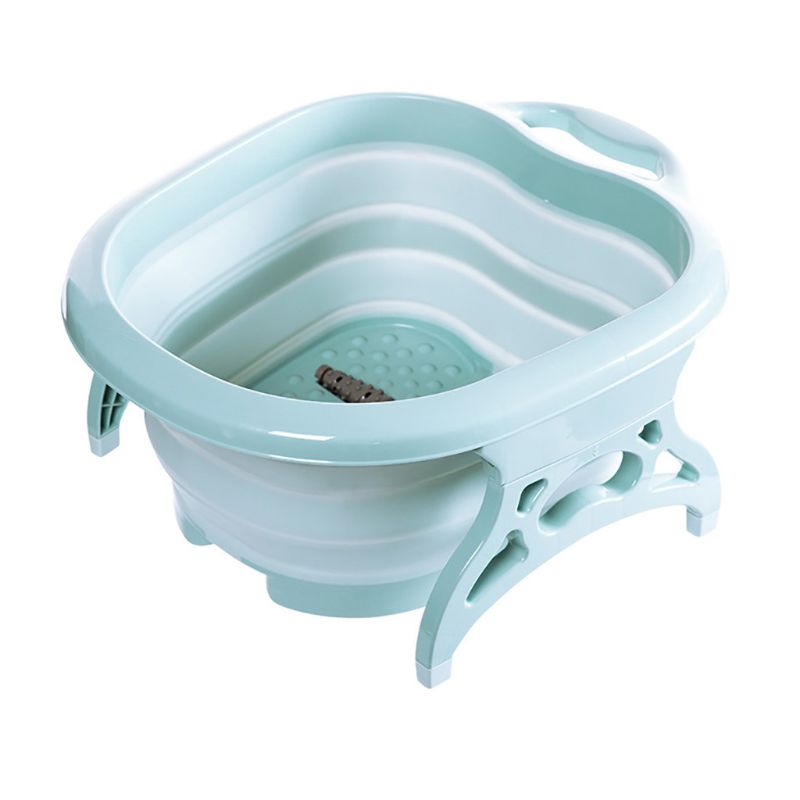 Folding Foot Tub Portable SPA Plastic Soaking Basin with Massage Wheel Roller Washing Bucket Bathtub Pedicure Tool