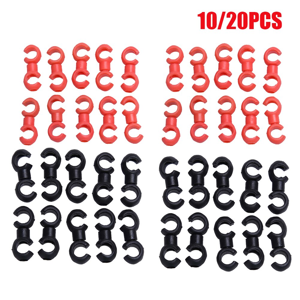 20pcs S Shaped Hook Clips Rotating Bike Brake Gear Cross Cable Tidy Clip Tool for MTB City Road Folding Bike Fixed Gear Bicycle