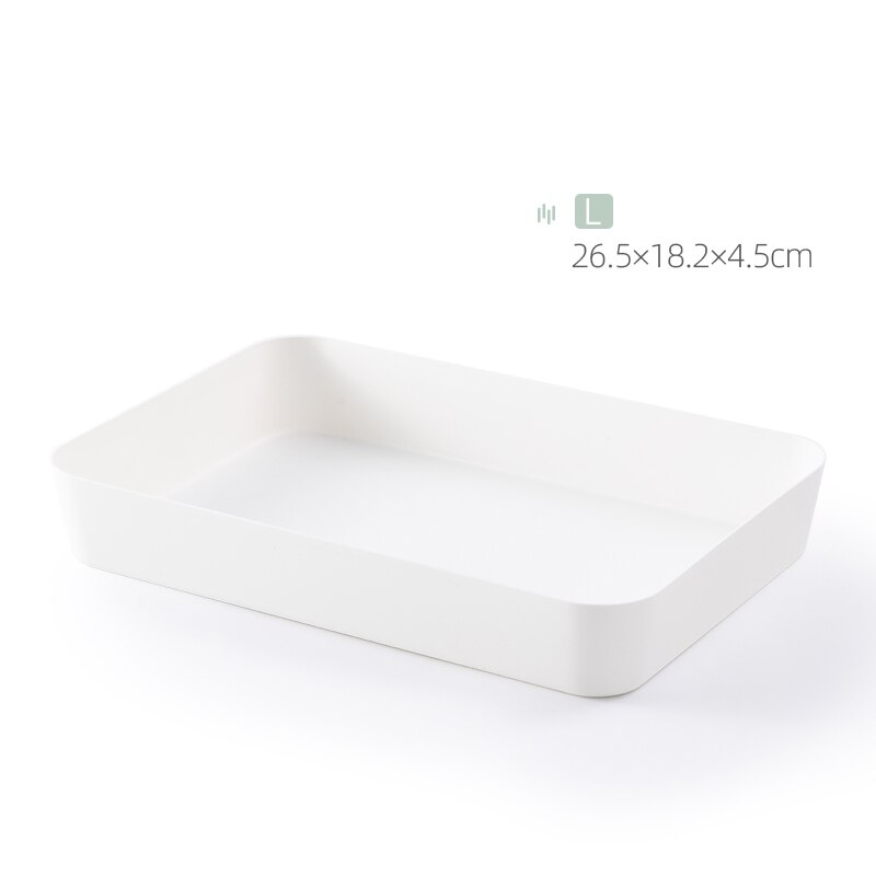 Drawer Organizer Tableware Cutlery Tray Organiser For The Drawers Dividers Plastic Storage Boxes For Kitchen: White