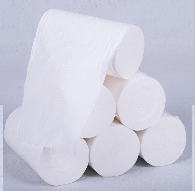 12pcs Roll Paper Tissue Paper Roll 4 Layer Thickened Household Paper toilet paper rolls pack rolling paper D325