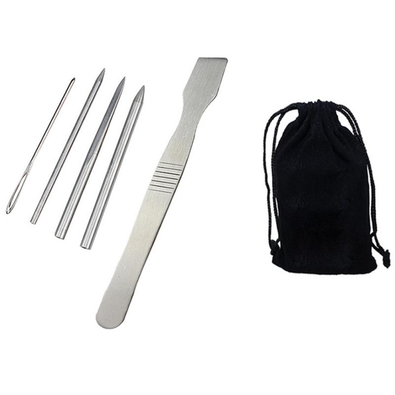 9 sztuk/zestaw Paracord szwy zestaw igieł ze stali nierdzewnej przenośne sznurowanie wygładzanie narzędzie robić bransoletki sznurowadła struny narzędzia zewnętrzne