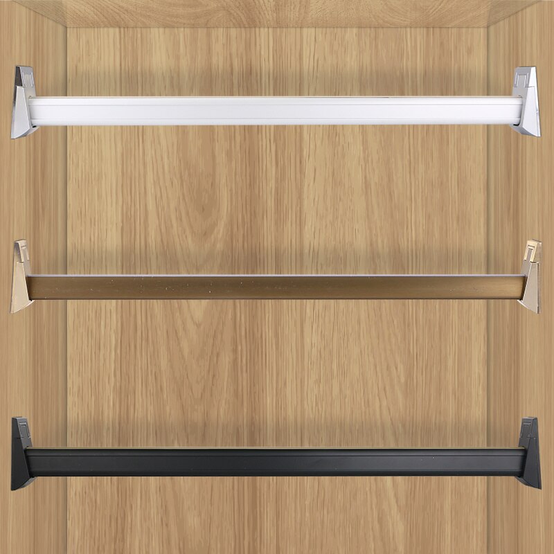 2Pcs Zinklegering Kast Kledingstang Flens Klem Pijp Rail Base Gordijn Staaf Douchegordijn Kast Staaf End Ondersteunt sockets