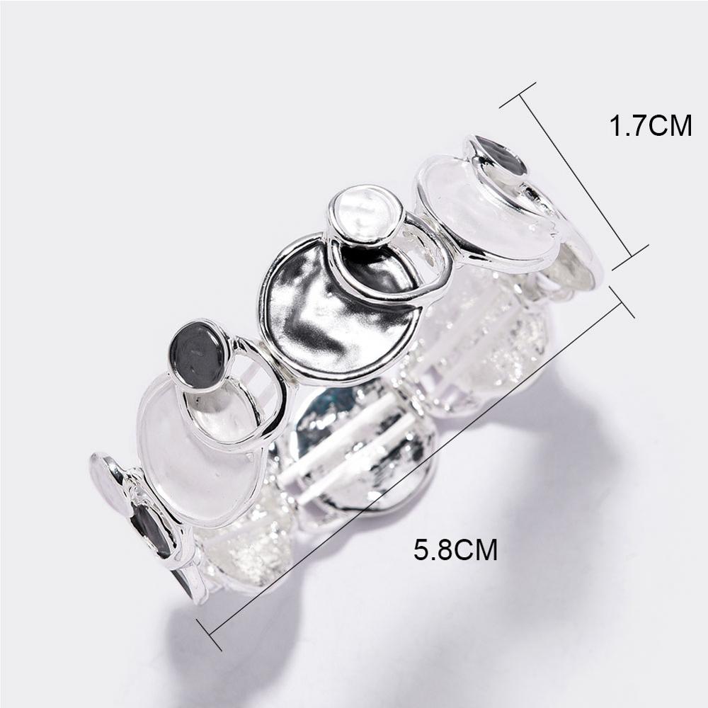 Cring Coco Caldo di colore Argento di Lusso Geometrica Del Braccialetto per Le Donne di Moda Femminile Rotonda di Charme Braccialetto Dei Braccialetti Dei Monili Regali