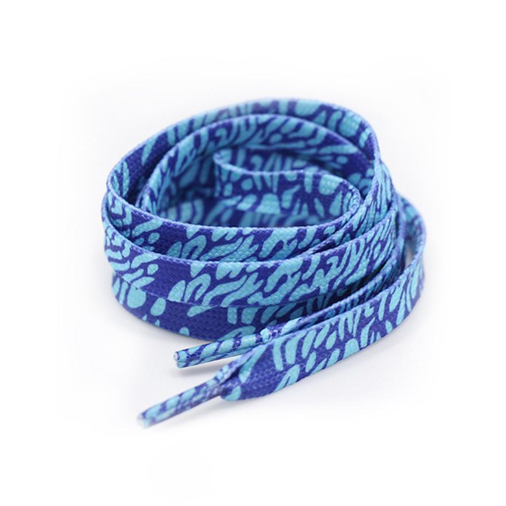 120cm flate skolisser for uformelle joggesko små freshe trykkserier skolisser polyester sko lisser mønster sport: A11