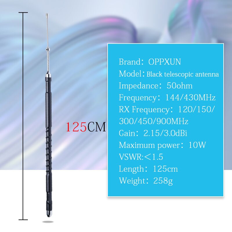 Oppxun 29.6/50/144/430Mhz 4 Bands Mobiele Antenne CR-8900 Voor Tyt TH-9800 Yaesu Ft-8900R Auto radio 125Cm Roestvrij SL16 PL-259: Default Title