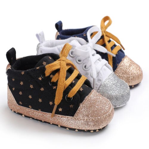 Pasgeboren Baby Meisjes Stippen Hart Herfst Lace-Up Crib schoen Sneakers Schoenen Peuter Klassieke Casual Schoenen 0 -18