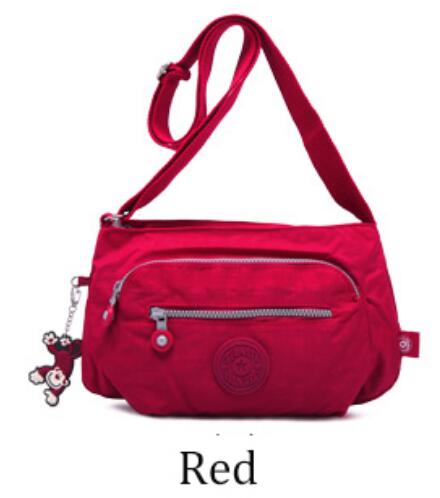 TEGAOTE Luxury Women Messenger Bag Nylon Shoulder Bag Ladies Bolsa Waterproof Travel Bag Women's Crossbody Bag Mochila Feminina: red