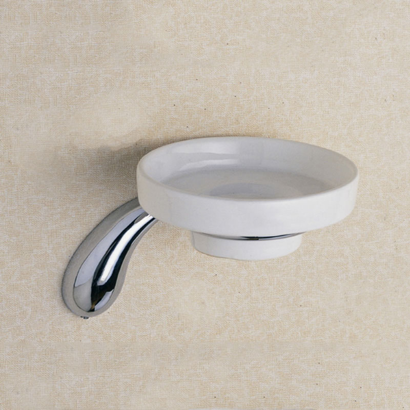 Krom badeværelse hardware sæt messing bruser sæbedispenser håndklæde ring bar morgenkåbe kroge bøjle vægmonteret toilet børste papirholder: Sæbeskål
