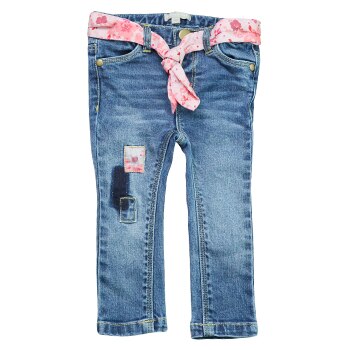Bebé recién nacido niñas pantalones vaqueros de invierno algodón cálido niño Bebe niñas pantalones vaqueros elásticos con cinturón ropa de bebé niña: Beige / 18 meses
