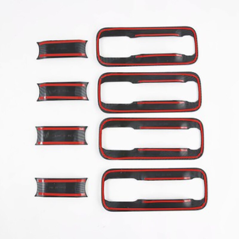 Koolstofvezel auto deurkom handvat beschermers afdekking trim frame sticker decoratieve accessoires voor ford  f150
