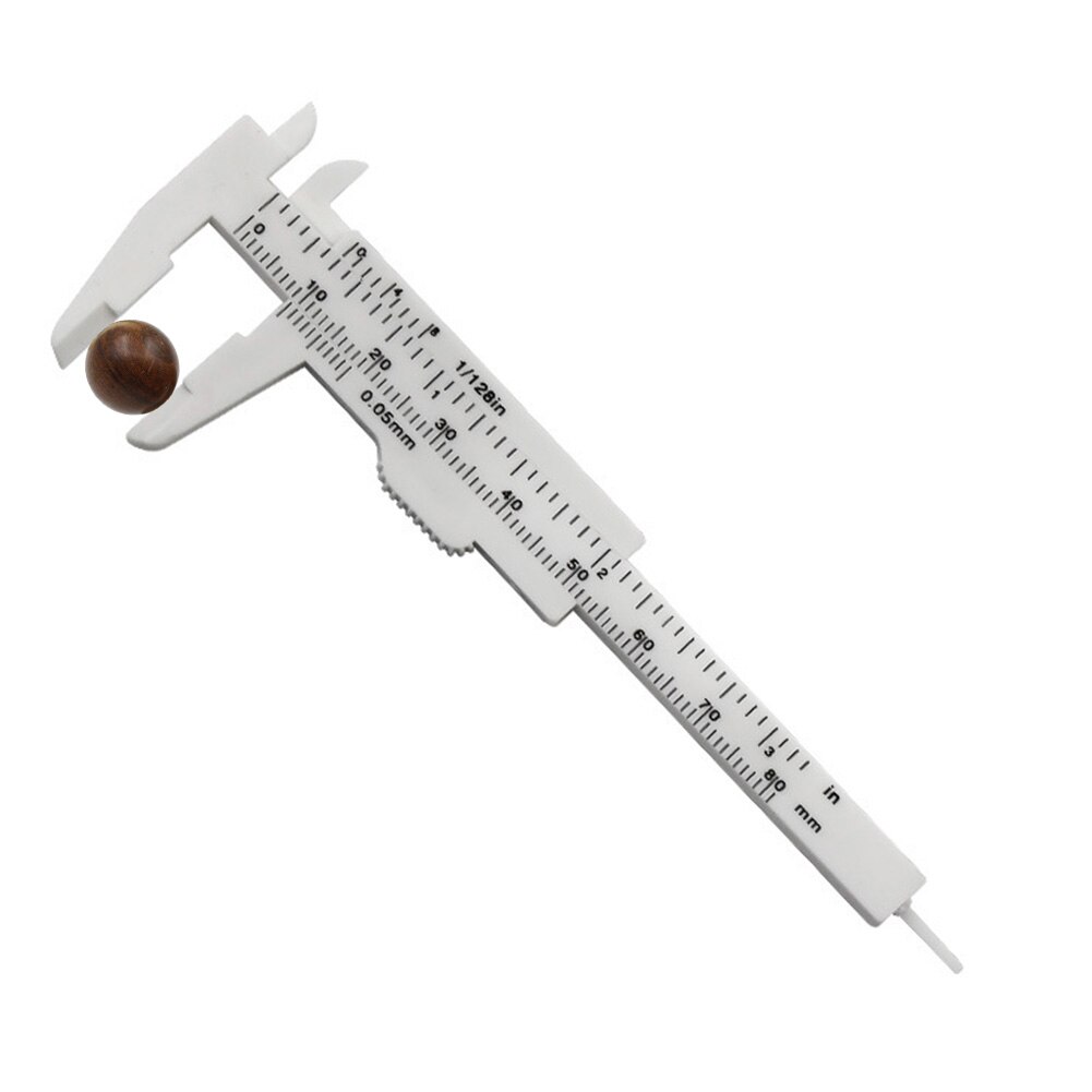 Calibrador Vernier de doble escala, herramienta de medición de diámetro de profundidad, de plástico, 0-80mm