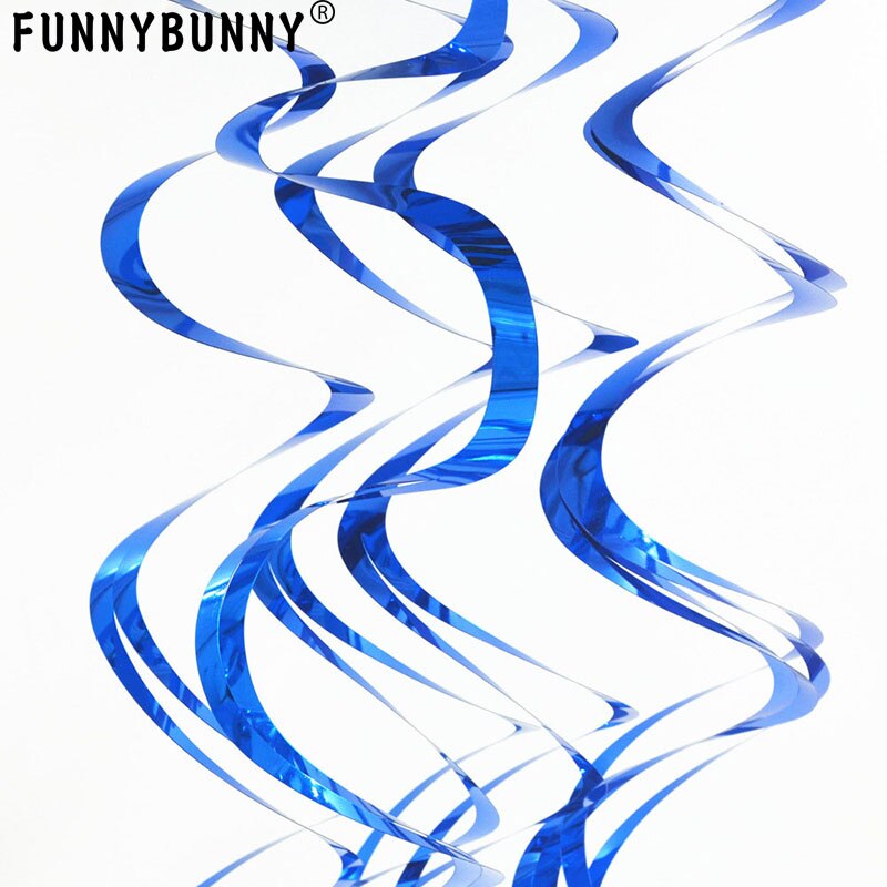 FUNNYBUNNY Levendige Regenboog Plastic Swirl Decoraties, 5 Stuks, Gemaakt van Plastic, Regenboog, 35.4"