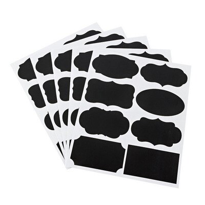 1pcs plastic storage jar Noodle storage box with cover at home kitchen storag coarse cereal box refrigerator sealed crisper: 5pcs Sticker