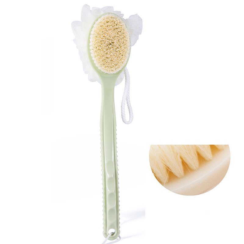 Bath brush for body brush for massage bast wisp for body scrub bath bubble balls pumice stone for bath sponge SPA soft bast wisp: Green