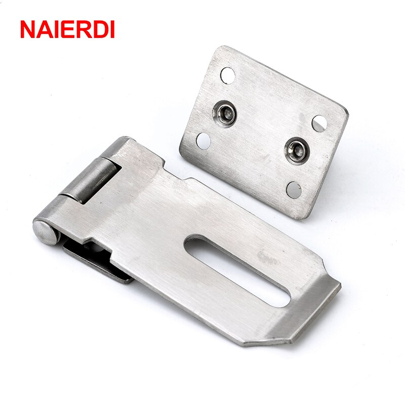 NAIERDI-J7 Cabinet Box Hasp Lock Stainless Steel Case Spring Latch Catch Toggle Locks For Drawer Gate Door Furniture Hardware