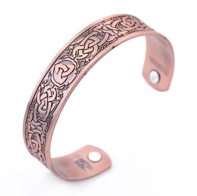 Mode Glamour Mannen Viking Manchet Armband Antiek Zilver Nordic Stijl Mannen Vintage Sieraden: Rose Goud Kleur