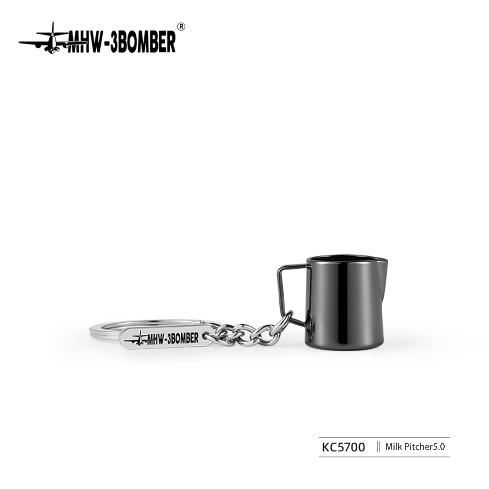 MHW-3bombardiere Portachiavi serie caffè mini souvenir Accessori caffè Portachiavi chic Regalo di compleanno creativo per gli amanti del caffè: Con acuto