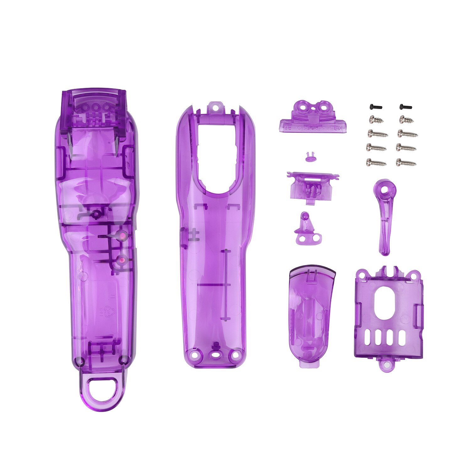 8 pièces/ensemble 8 couleurs Transparent Modification électrique tondeuse combinaison électrique tondeuse ensemble de coquille pour WAHL 8148/8591 G0923: Purple