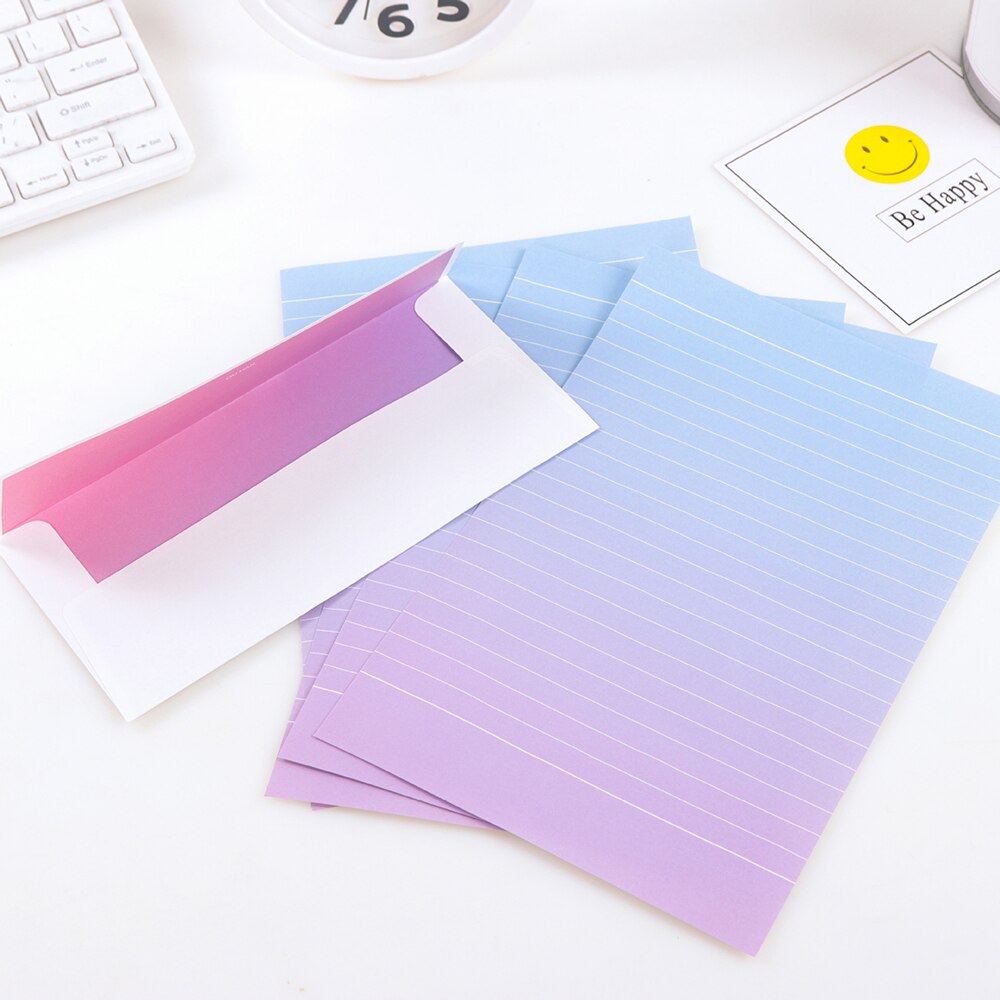 Gradient Envelopes Diy Multifunction Specialty Paper Envelope For Letter Paper Postcards School Material School Supplies
