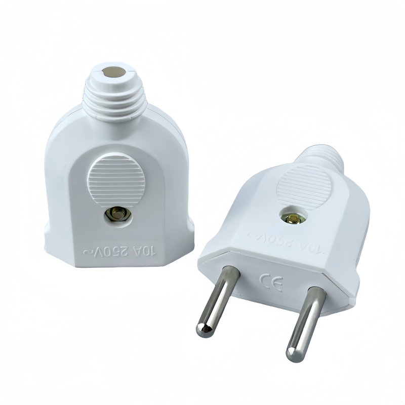 1 unidad UE europea 2 pines AC energía eléctrica enchufe macho hembra adaptador de salida cable conector de cable de extensión recargable