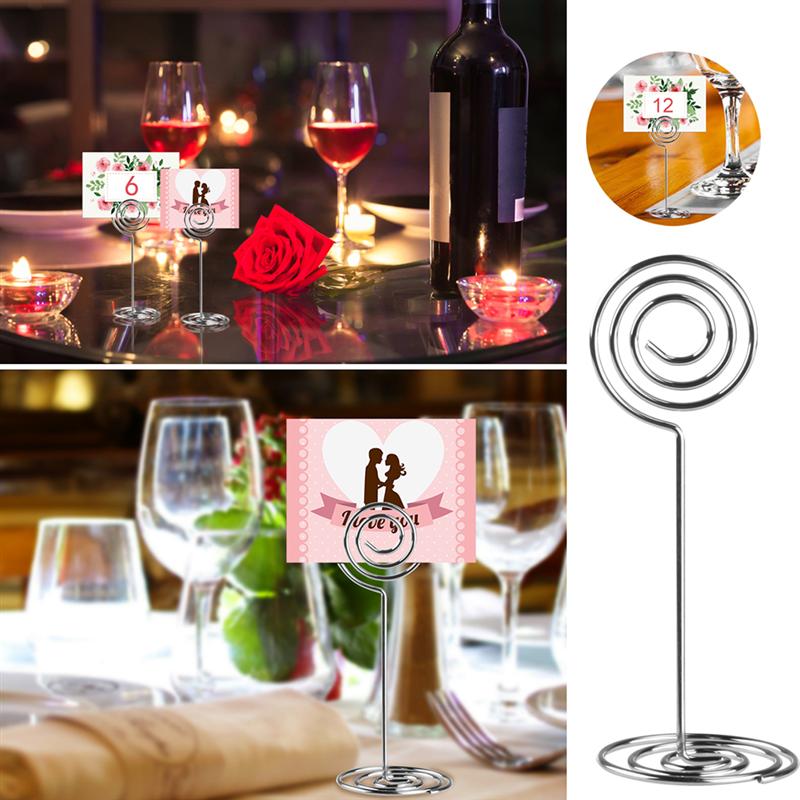 12Pcs Foto Clip Houder Stands Tafel Nummer Kaarthouders Plaats Kaart Papier Menu Clips Voor Bruiloft Tafel Decoratie