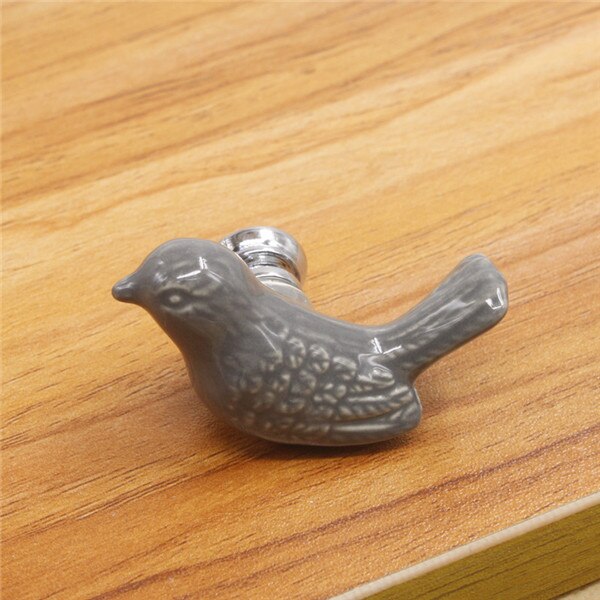 Colorful Parrots Watercolor Ceramic Cabinet Drawer Pull Knob - Carolina Hardware